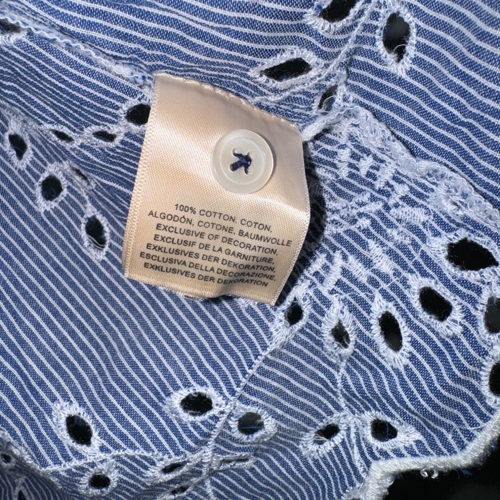 EUC Anthropologie Holding Horses Babydoll Eyelet Top Size 12 - Picture 4 of 8